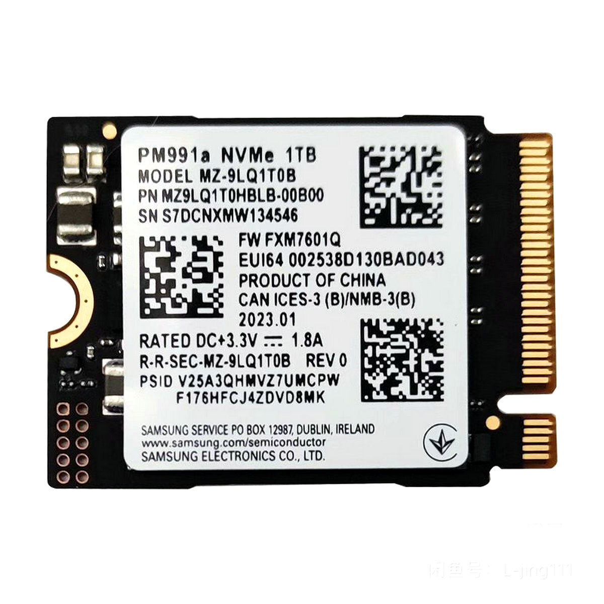 Samsung 1TB GB 2230 M.2 NVMe PCIe SSD Solid State